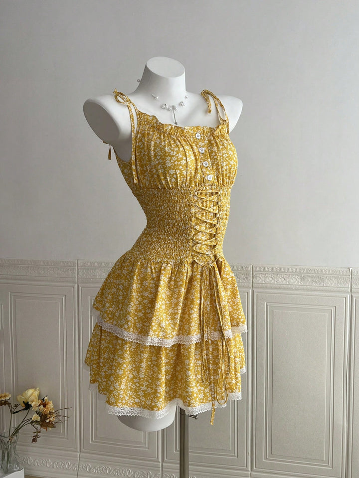 Rochie scurtă SHEIN, galben