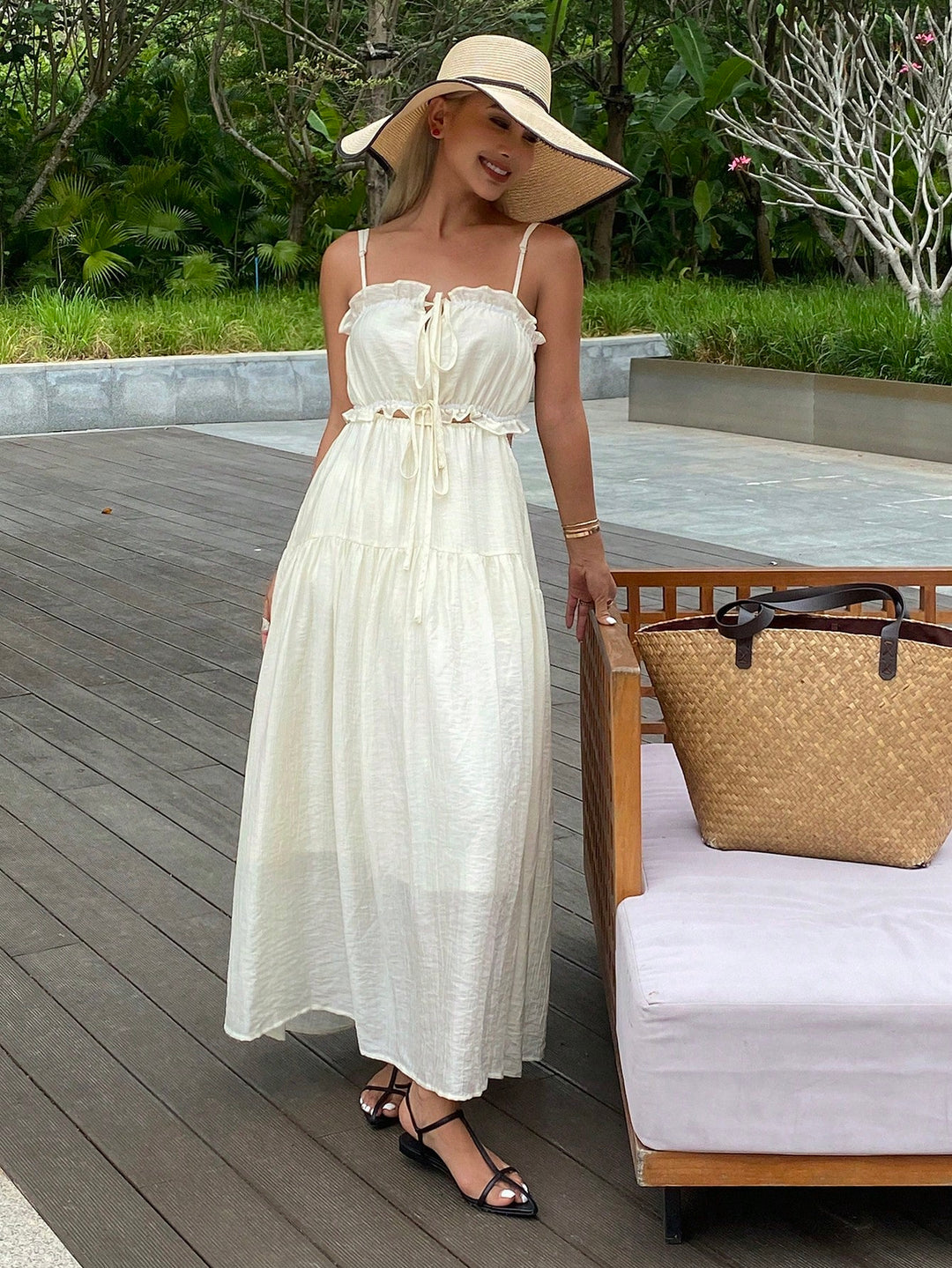 Rochie maxi SHEIN, portocaliu