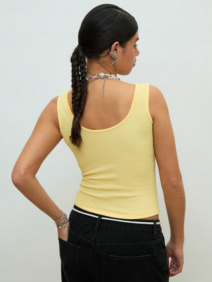 Top SHEIN, galben
