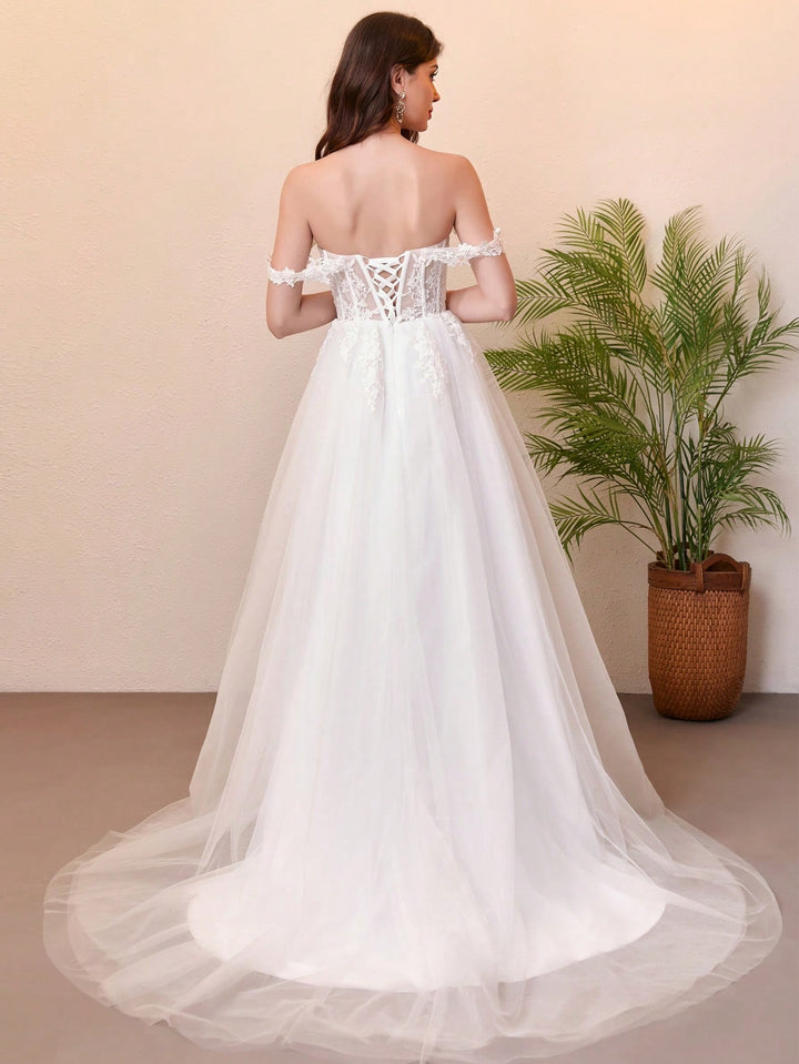 Rochie de mireasă SHEIN, bej