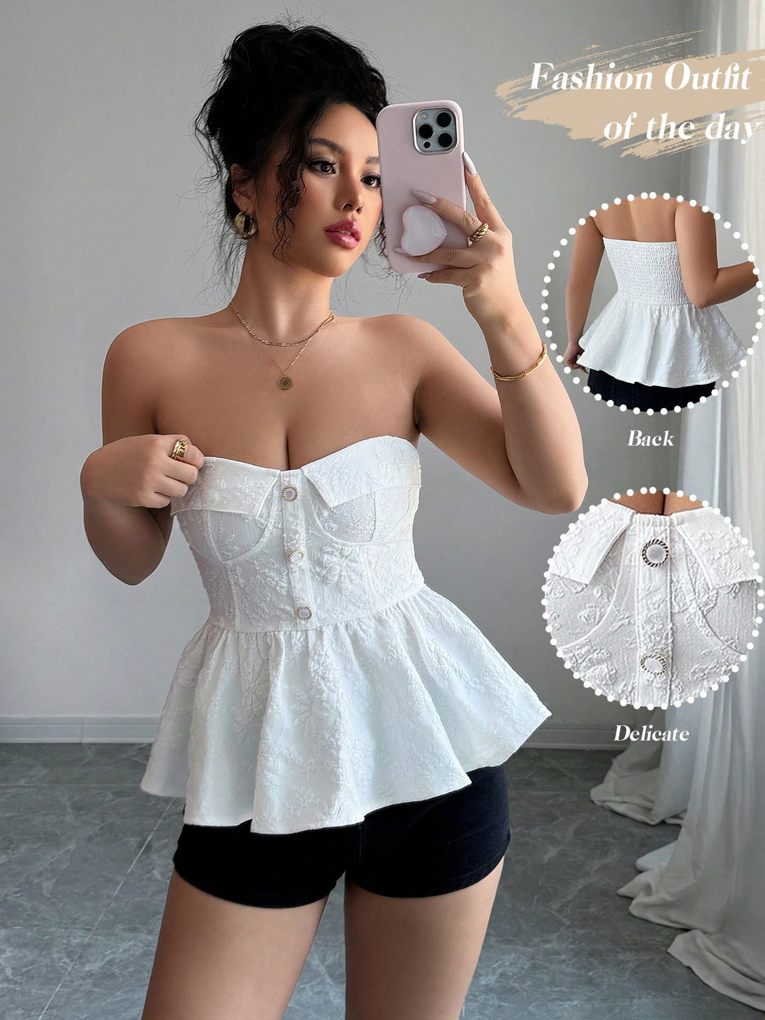 Top SHEIN, alb