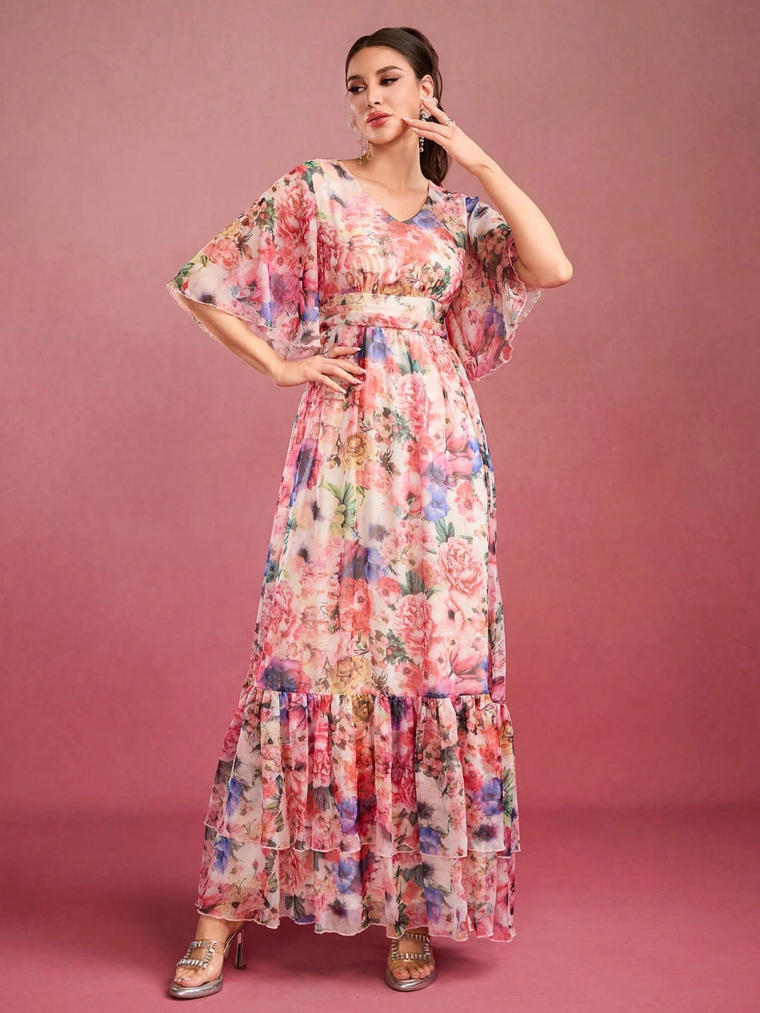 Rochie maxi SHEIN, mix culori