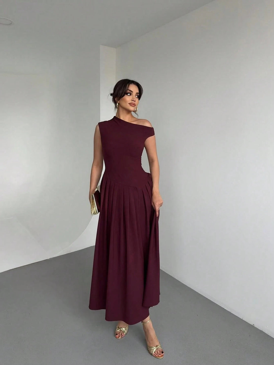 Rochie maxi SHEIN, vișiniu