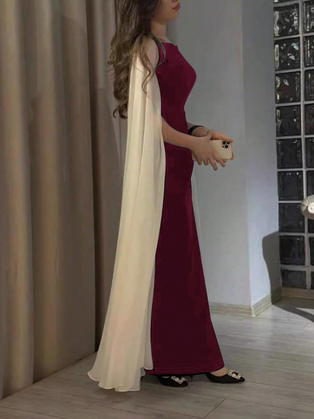 Rochie maxi SHEIN, vișiniu