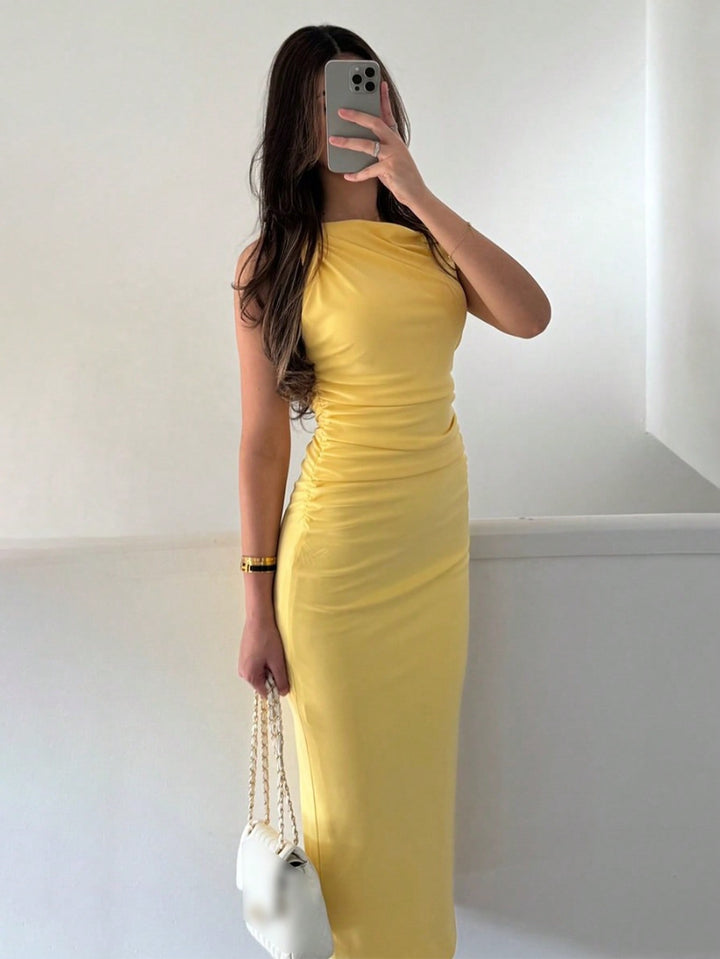 SHEIN maxi ruha, sárga