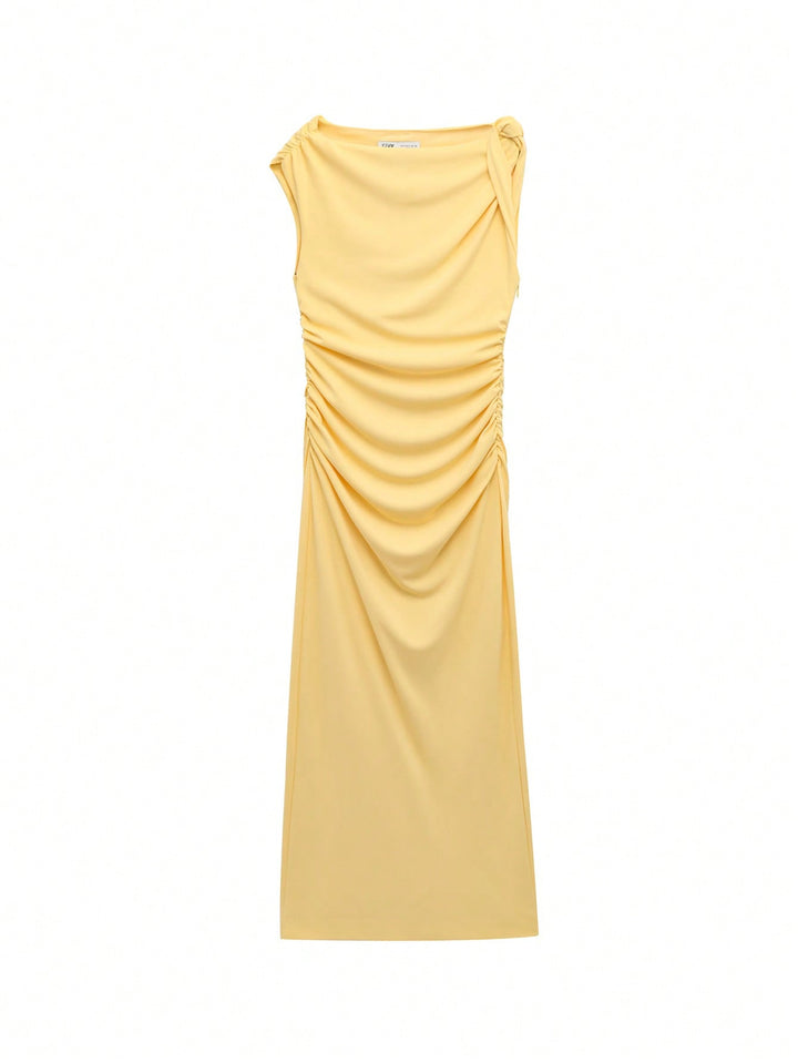SHEIN maxi ruha, sárga