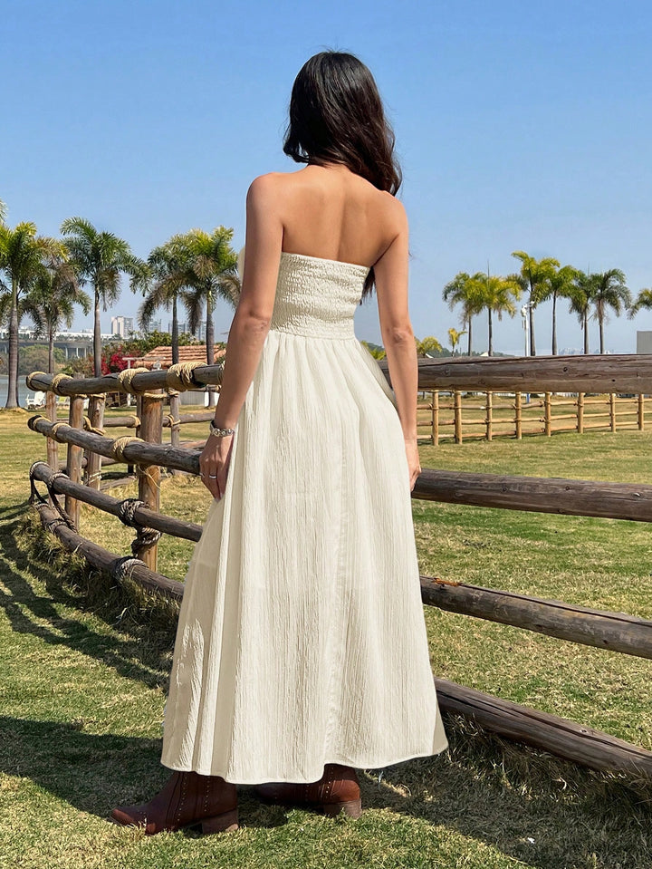 Rochie maxi SHEIN, bej