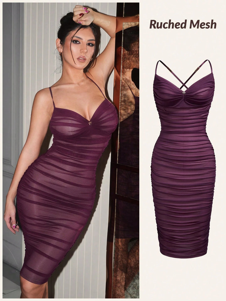Rochie midi SHEIN, mov