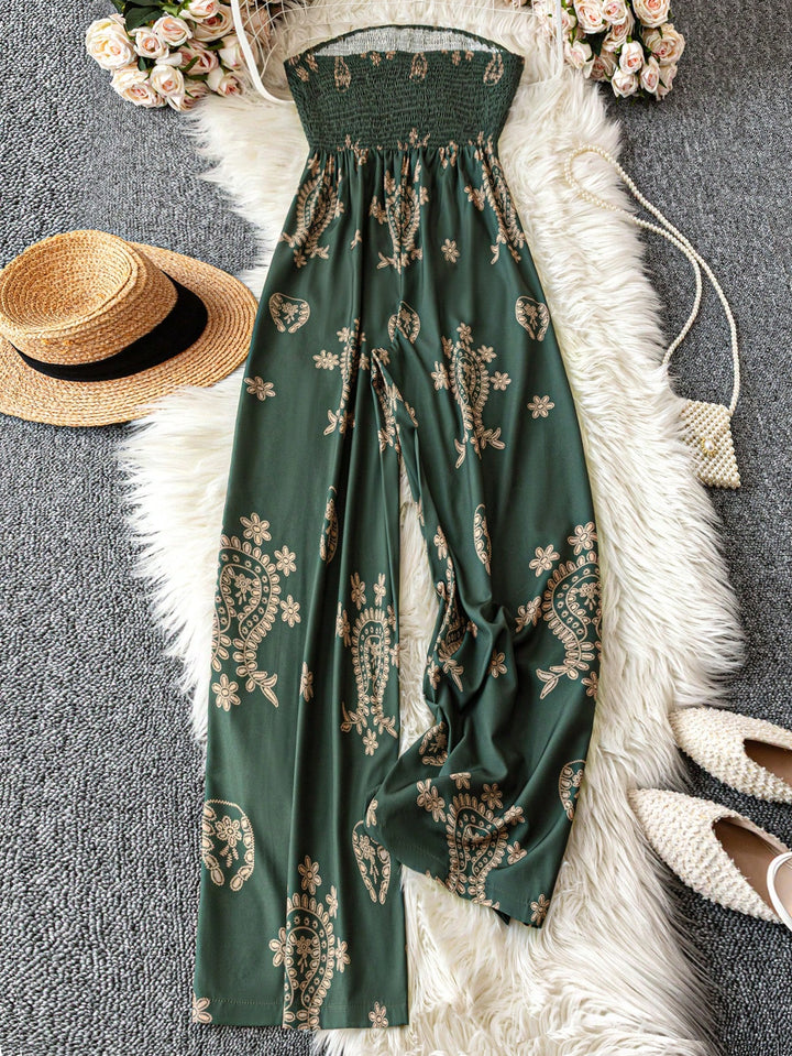 Shein hosszú jumpsuit, zöld