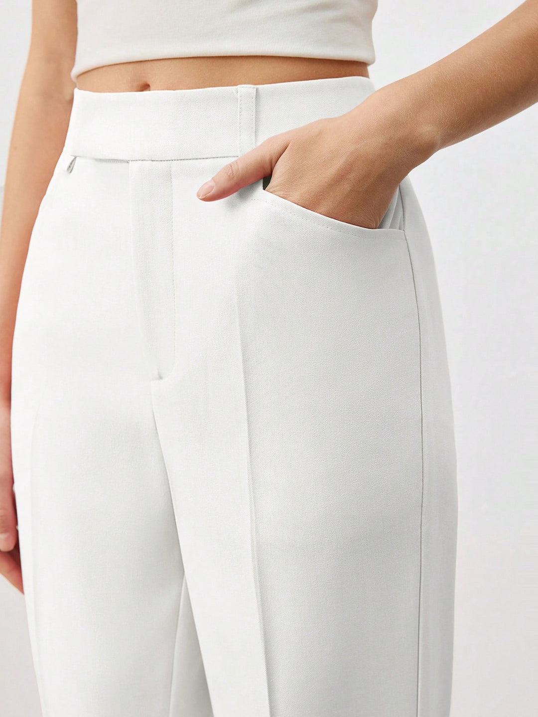 Pantalon SHEIN, alb