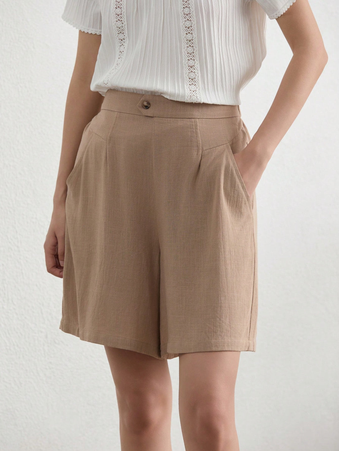 Pantaloni scurți SHEIN, kaki
