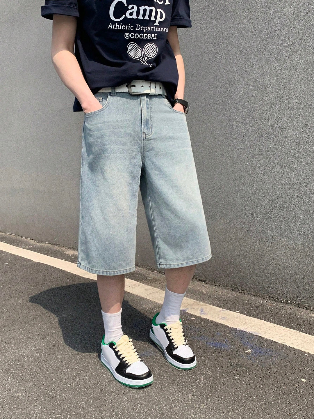 SHEIN háromnegyedes nadrág, kék