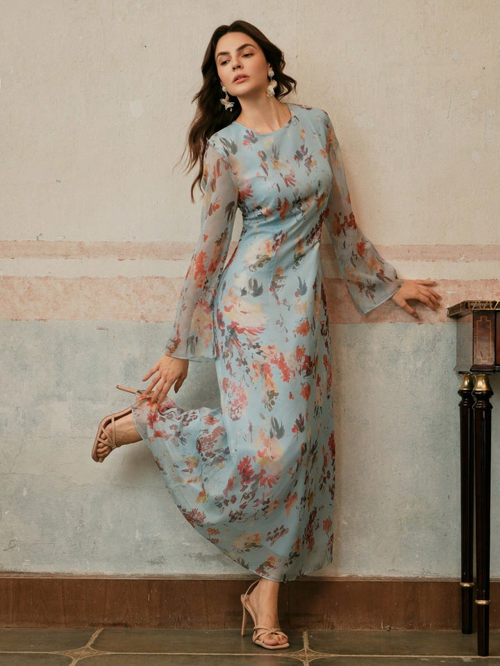 Rochie maxi SHEIN, albastru