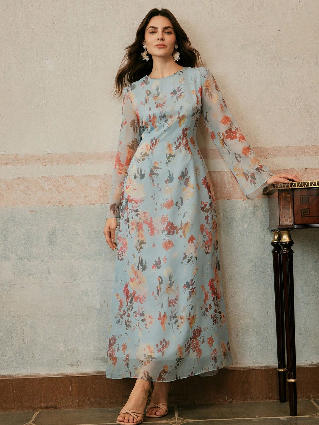 Rochie maxi SHEIN, albastru