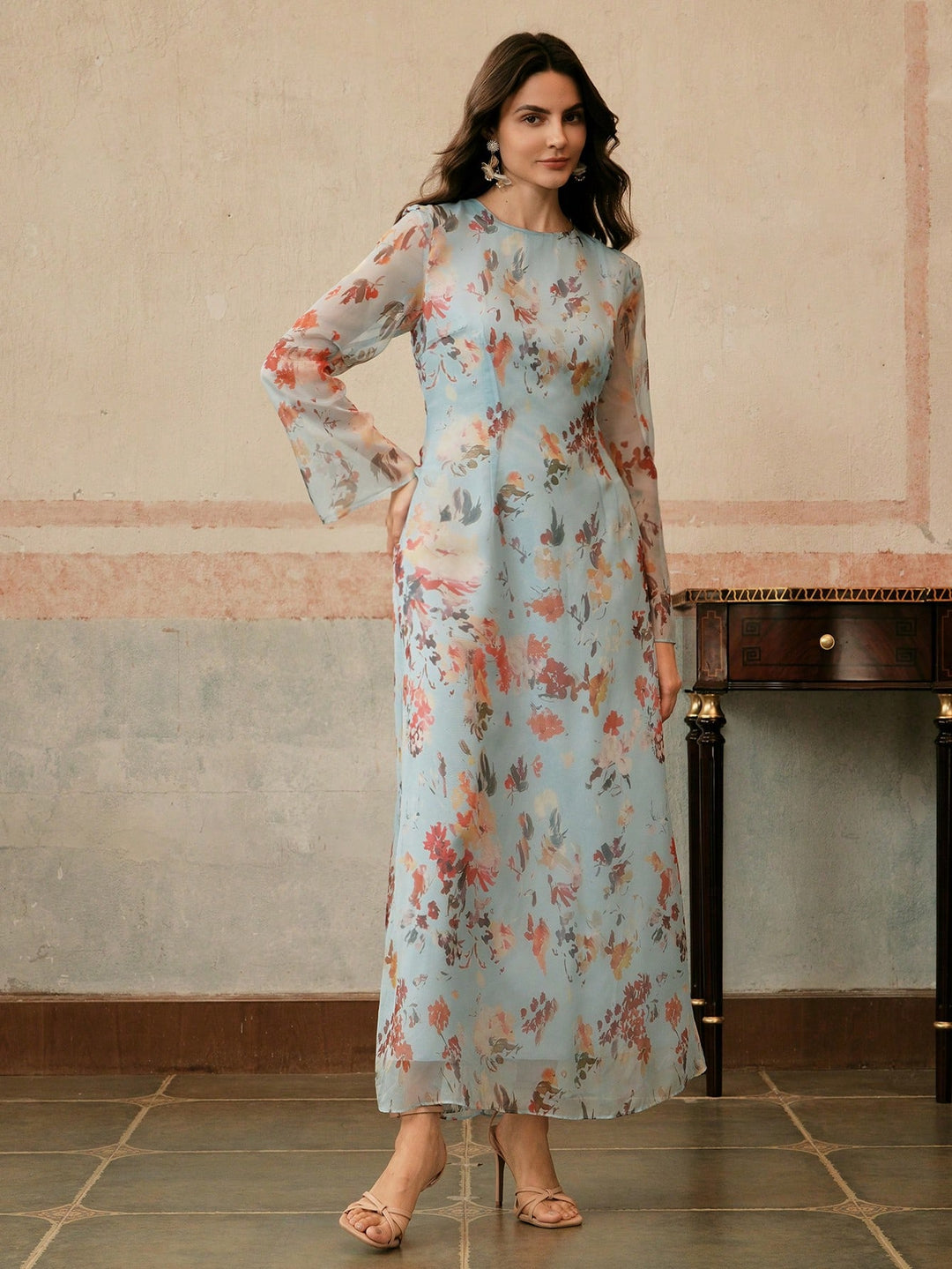 Rochie maxi SHEIN, albastru