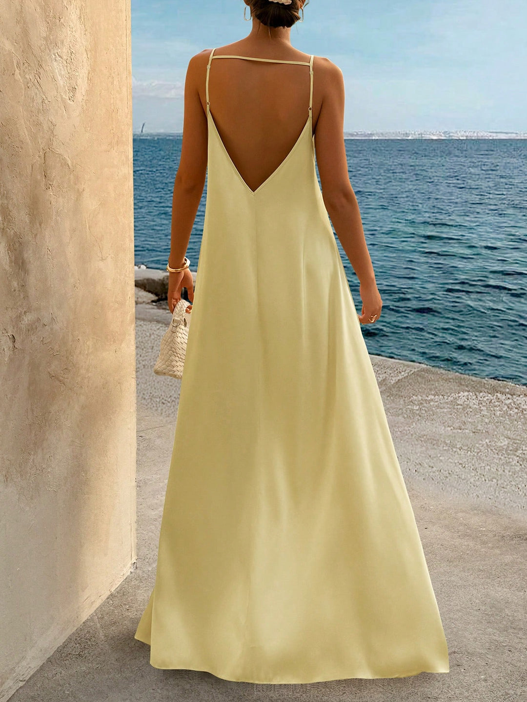 Rochie maxi SHEIN, bej