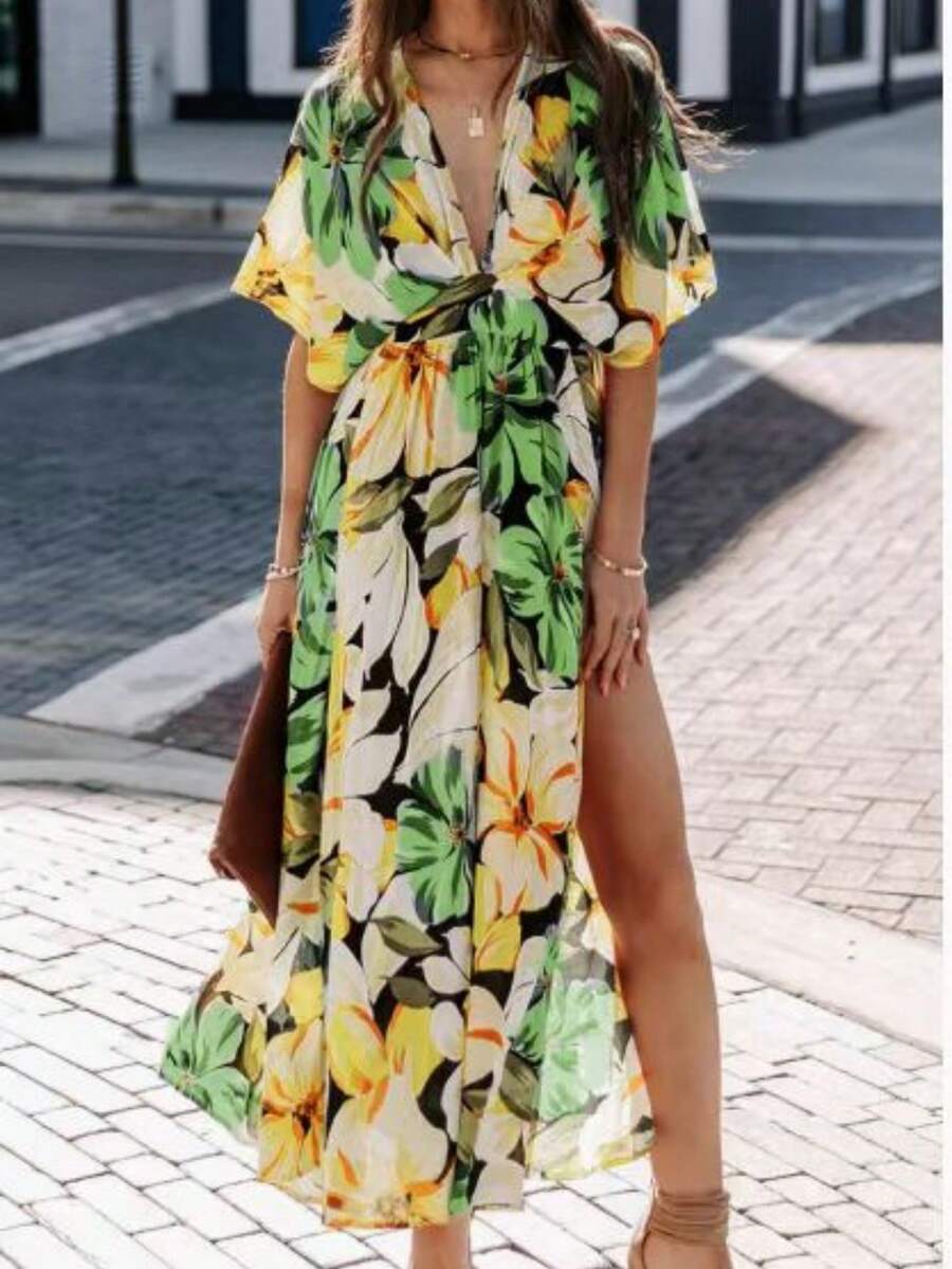 Rochie maxi SHEIN, mix culori