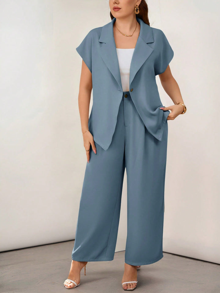 Costum SHEIN, albastru