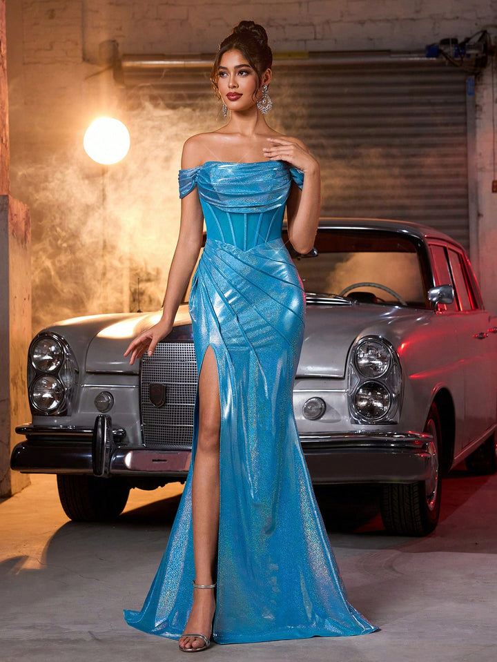 Rochie de ocazie SHEIN, albastru