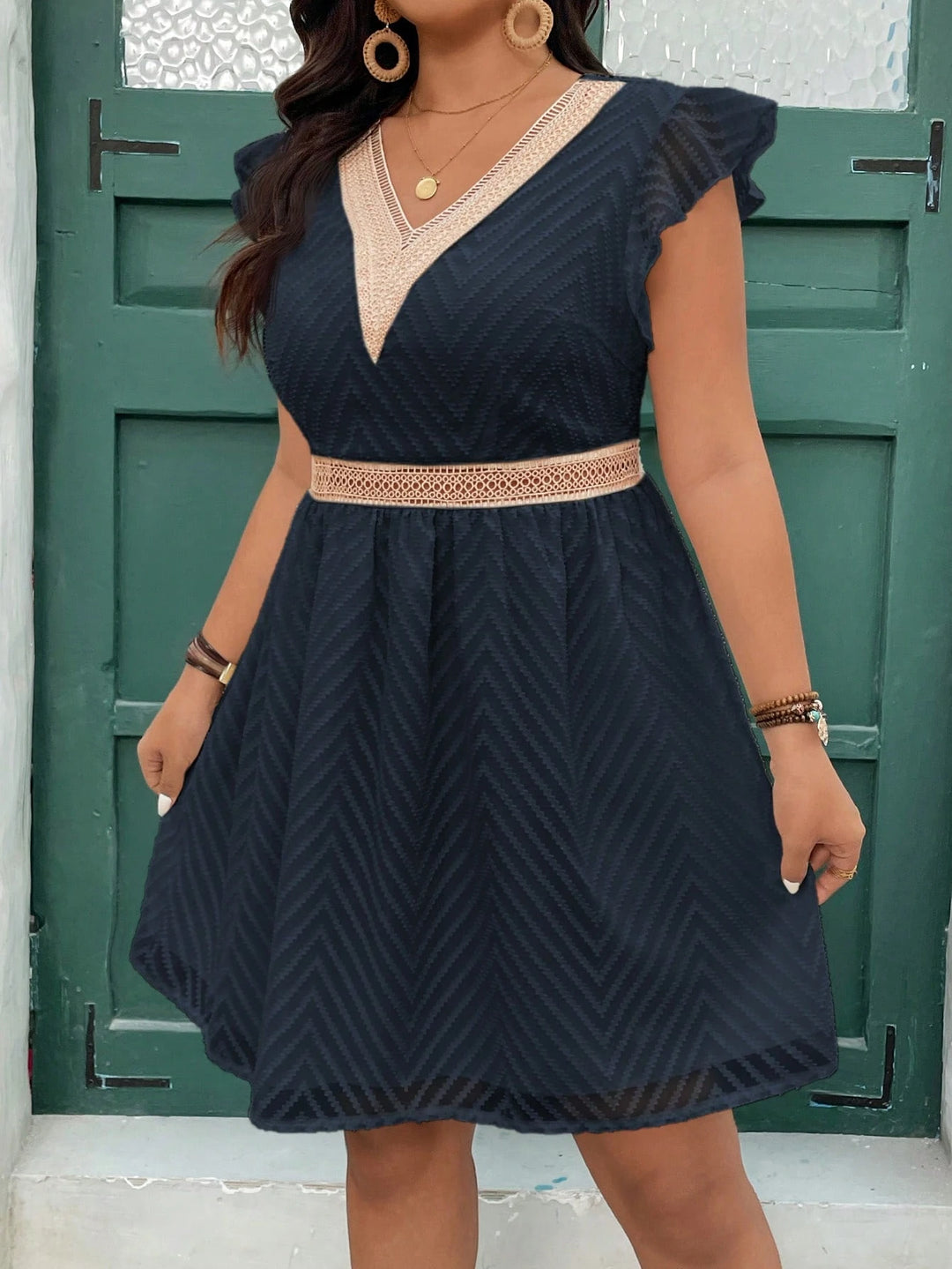 Rochie mini Shein Curve+, albastru