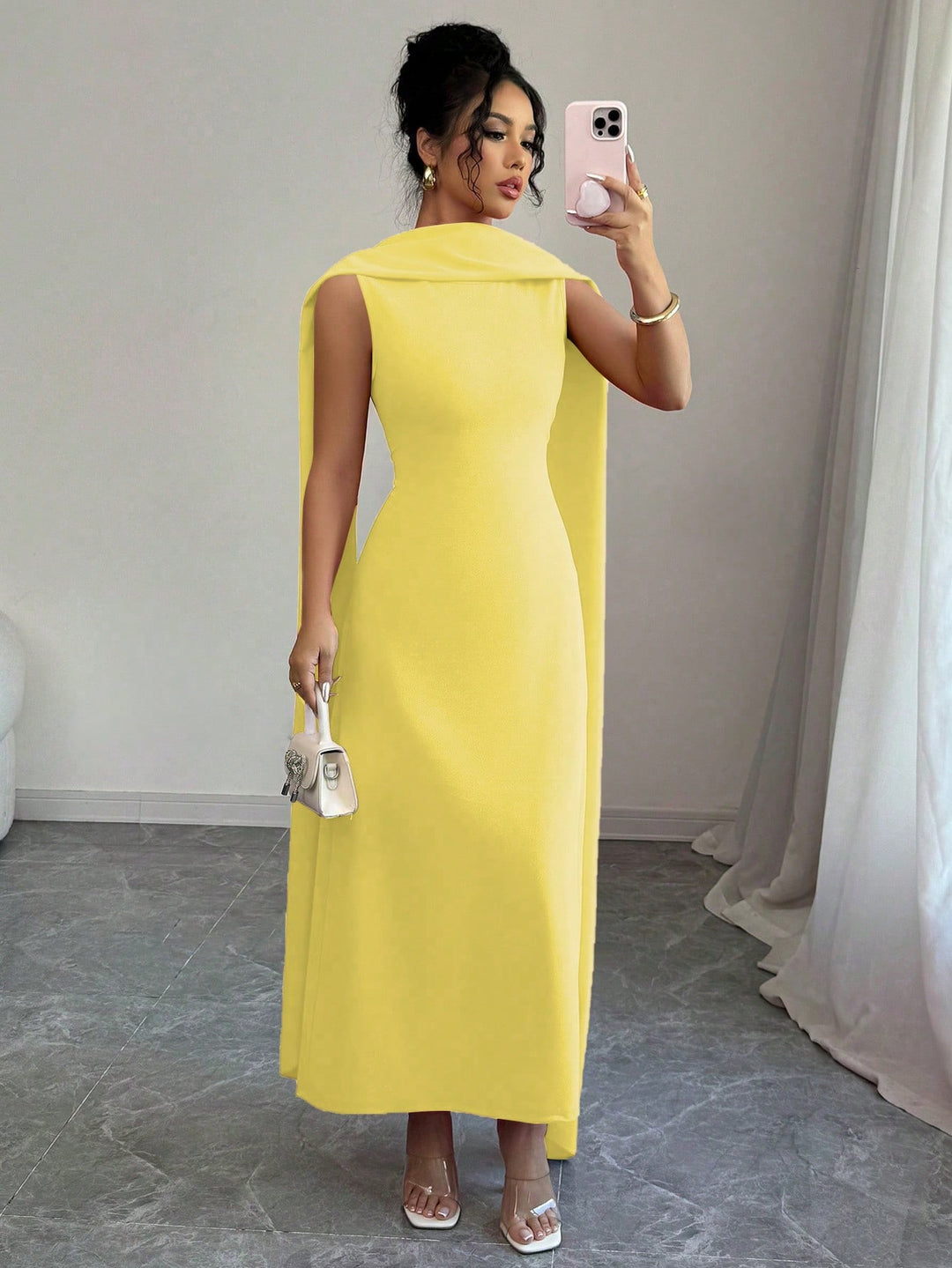 Rochie maxi SHEIN, galben