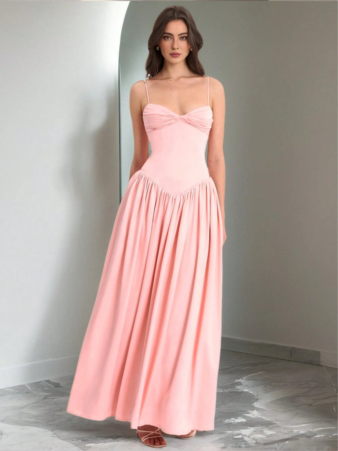 Rochie maxi SHEIN, roz