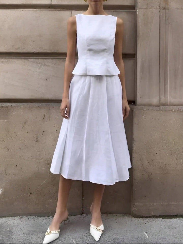 Rochie midi SHEIN, alb