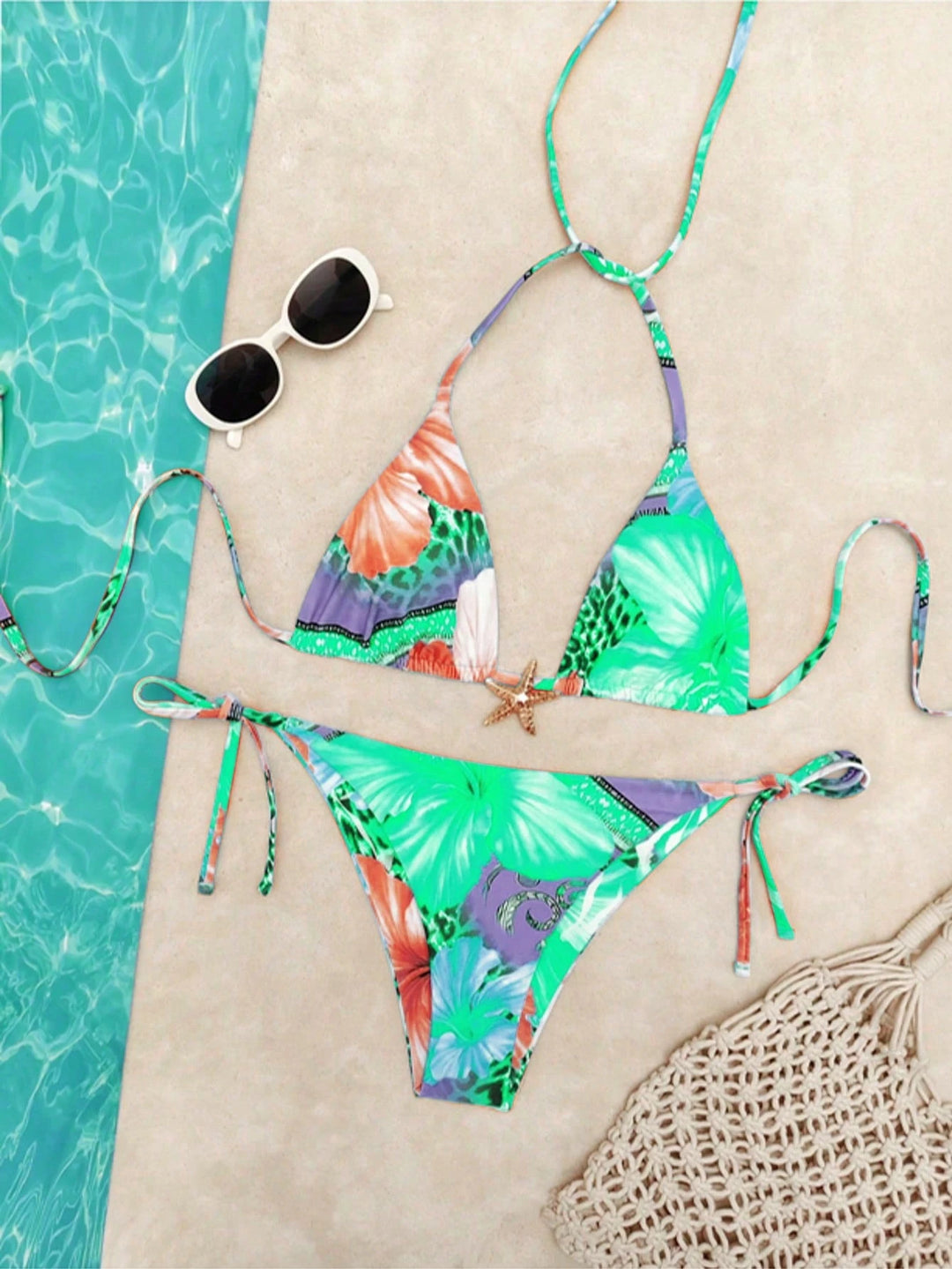 Costum de baie SHEIN, mix culori