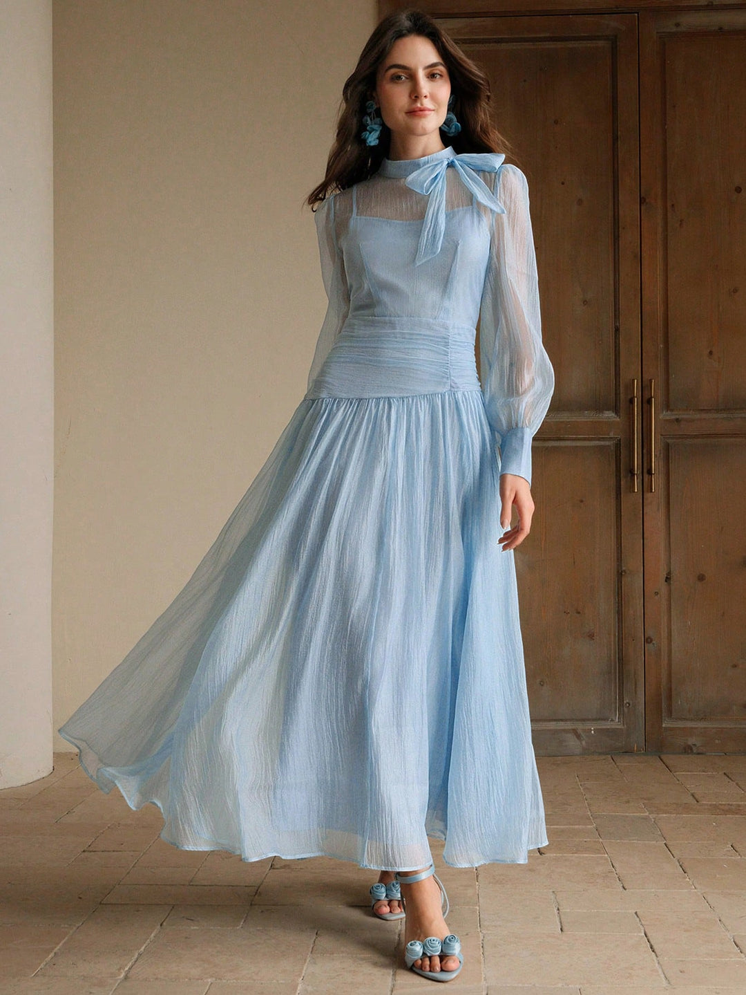 Rochie maxi SHEIN, albastru