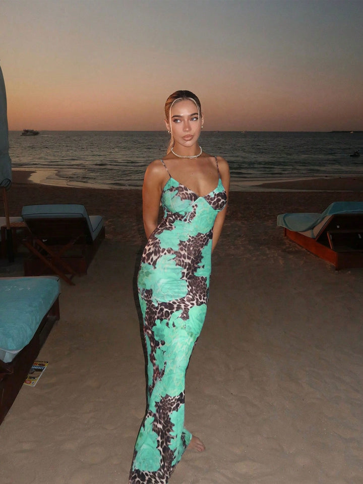 Rochie maxi SHEIN, mix culori