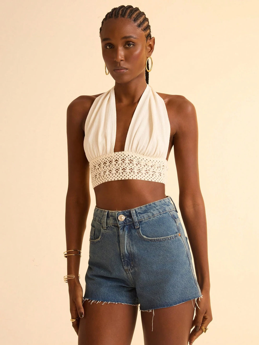 Top SHEIN, crem