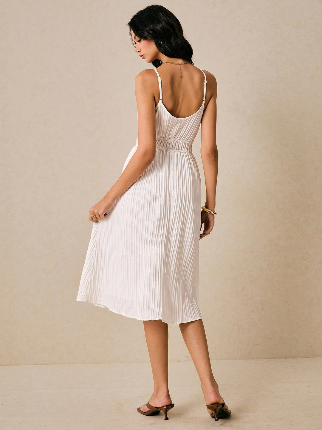 Rochie midi SHEIN, alb