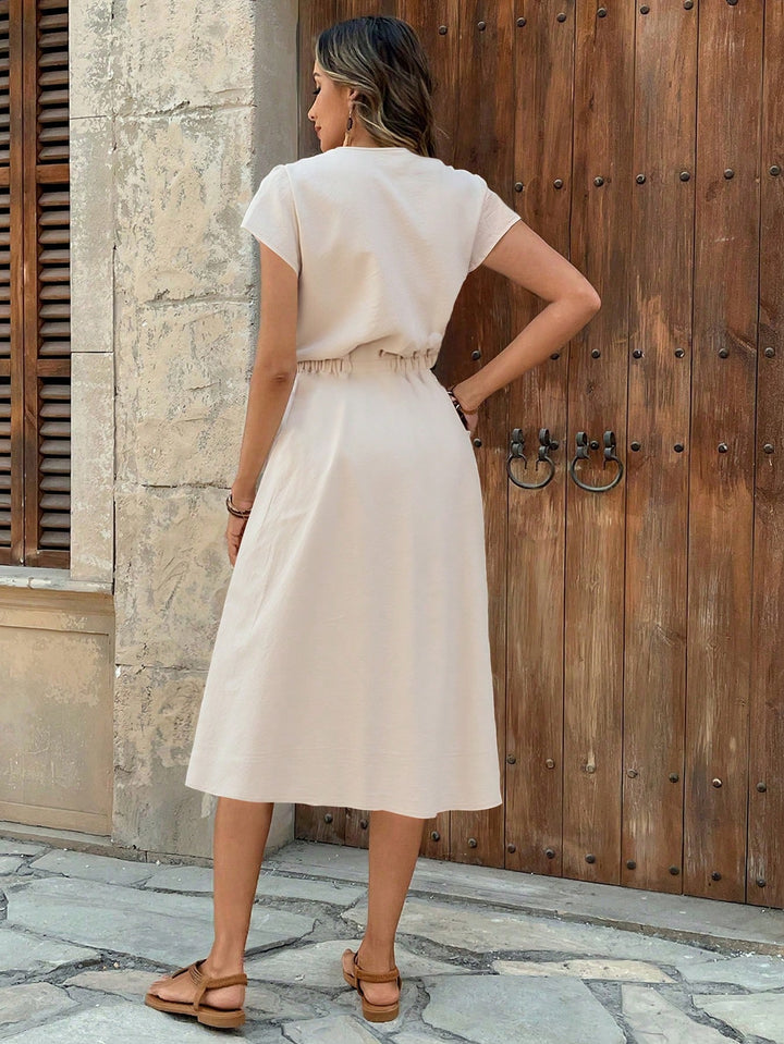 Rochie midi SHEIN, crem