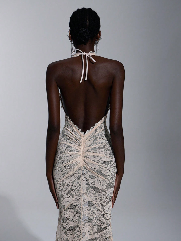 SHEIN maxi ruha, bézs