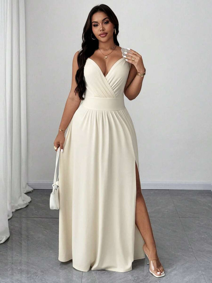 Rochie maxi SHEIN, crem