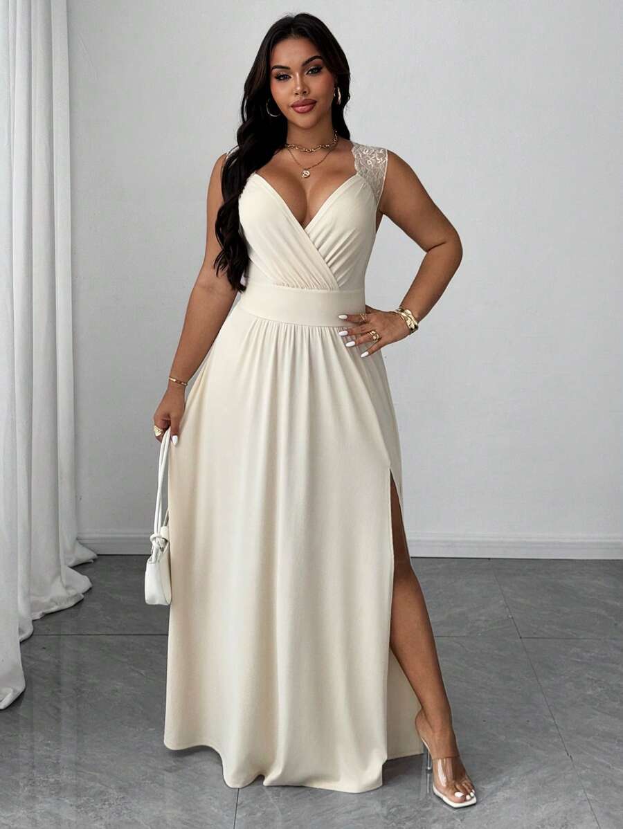 Rochie maxi SHEIN, crem