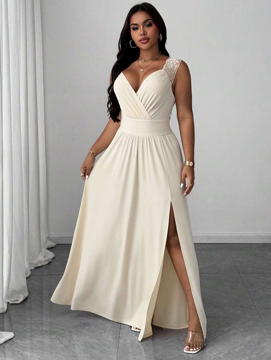 Rochie maxi SHEIN, crem