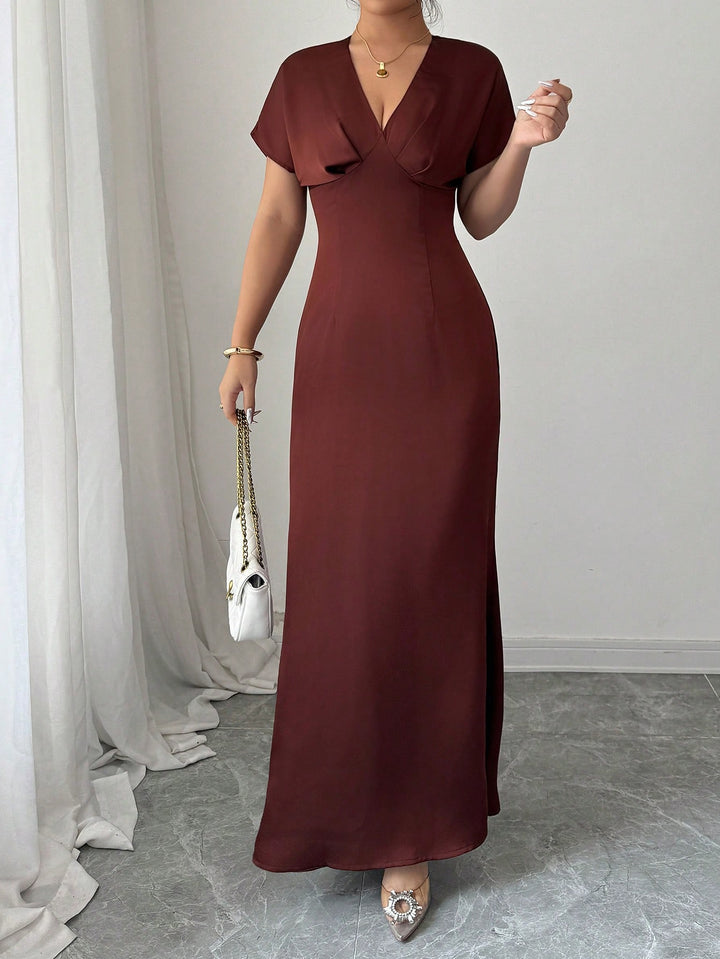 Rochie maxi SHEIN, maro