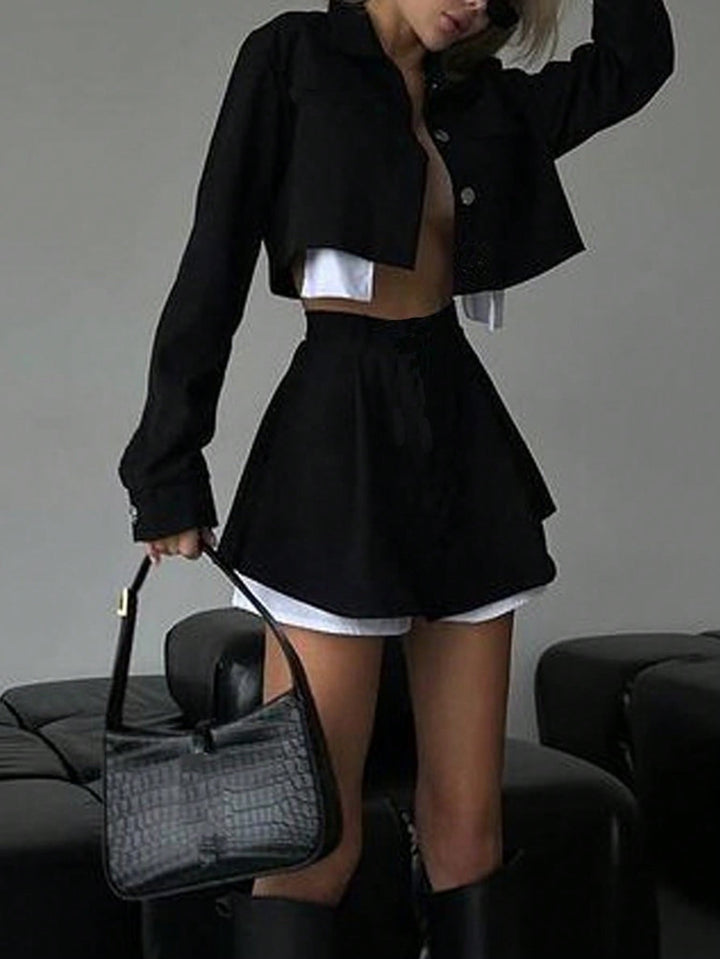 Pantaloni scurți SHEIN, negru