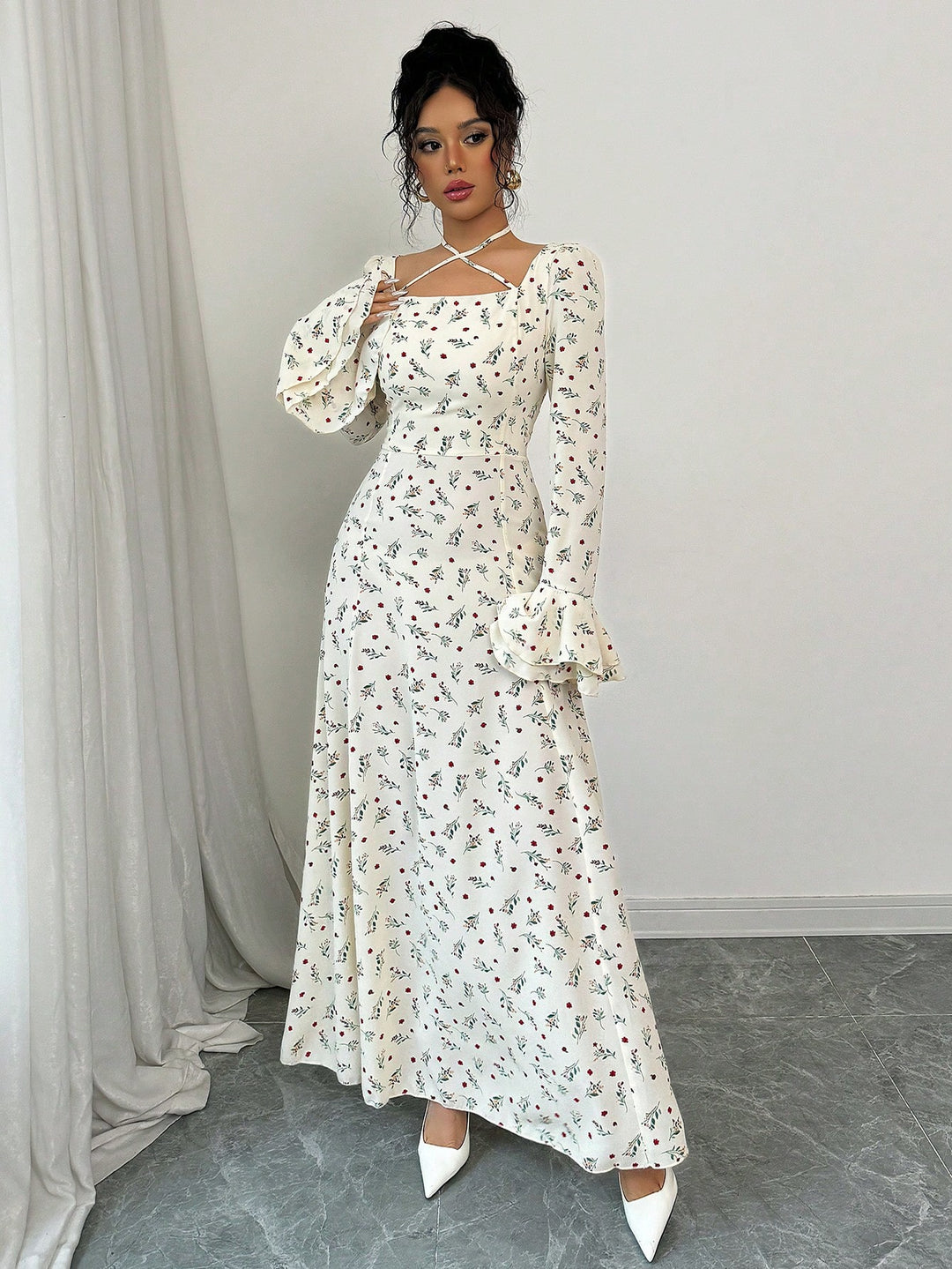 Rochie maxi SHEIN, portocaliu