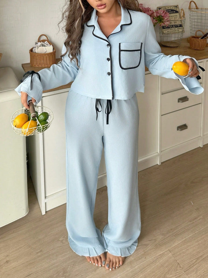 Pijama SHEIN, albastru