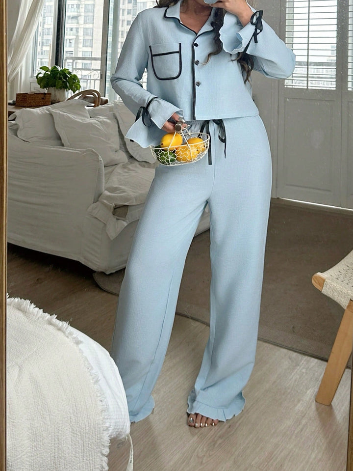 Pijama SHEIN, albastru