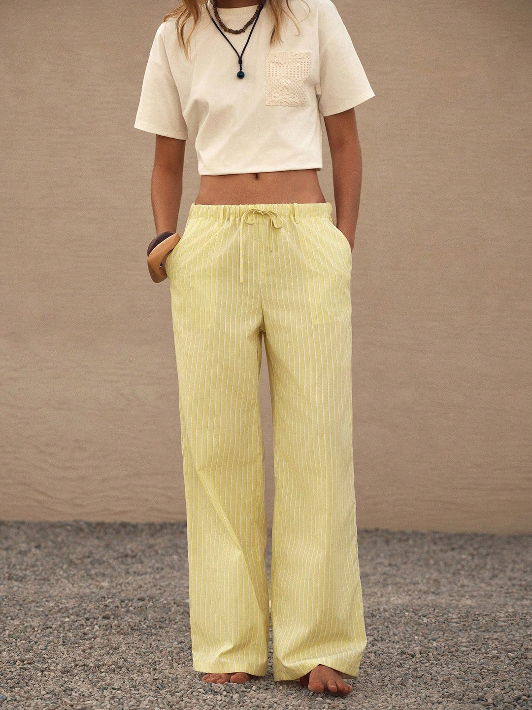 Pantaloni Shein, galben