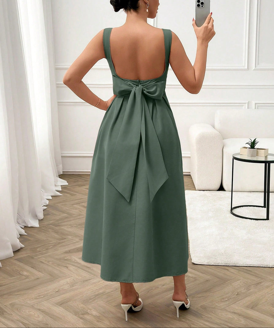 Shein maxi ruha, zöld