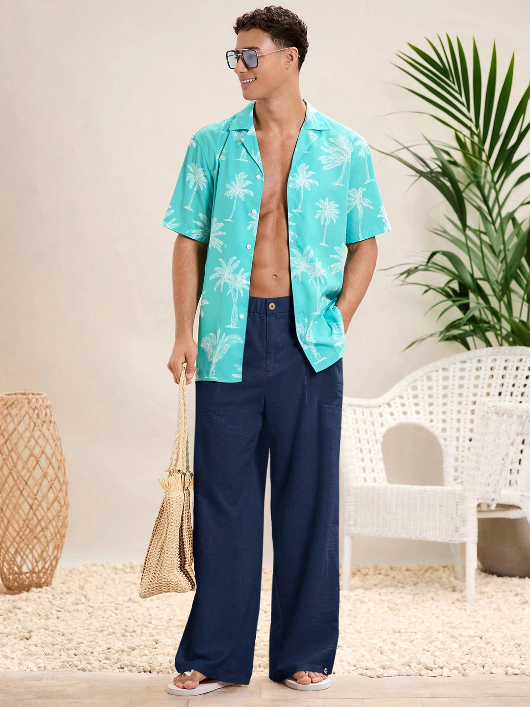 Pantalon SHEIN, albastru