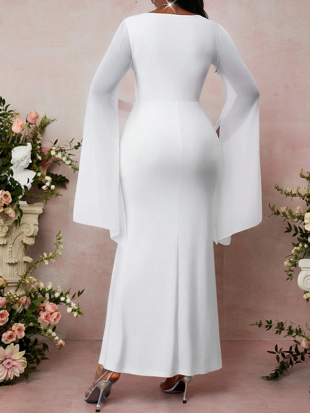 SHEIN maxi ruha, fehér