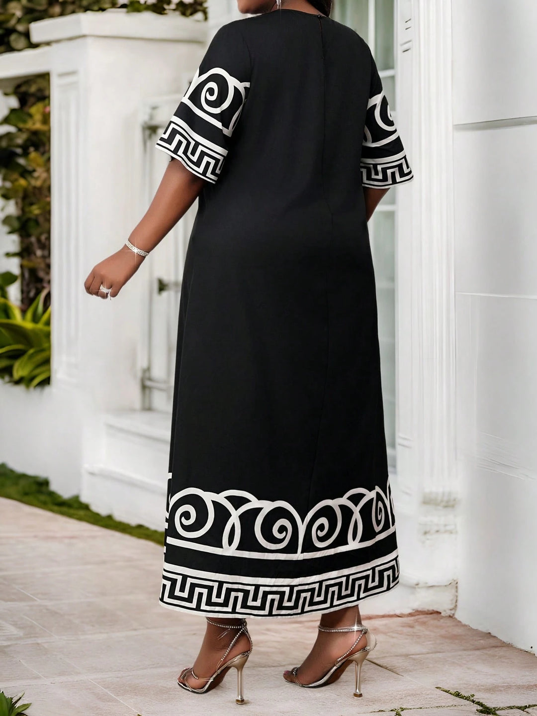 Rochie maxi Shein Curve+, negru