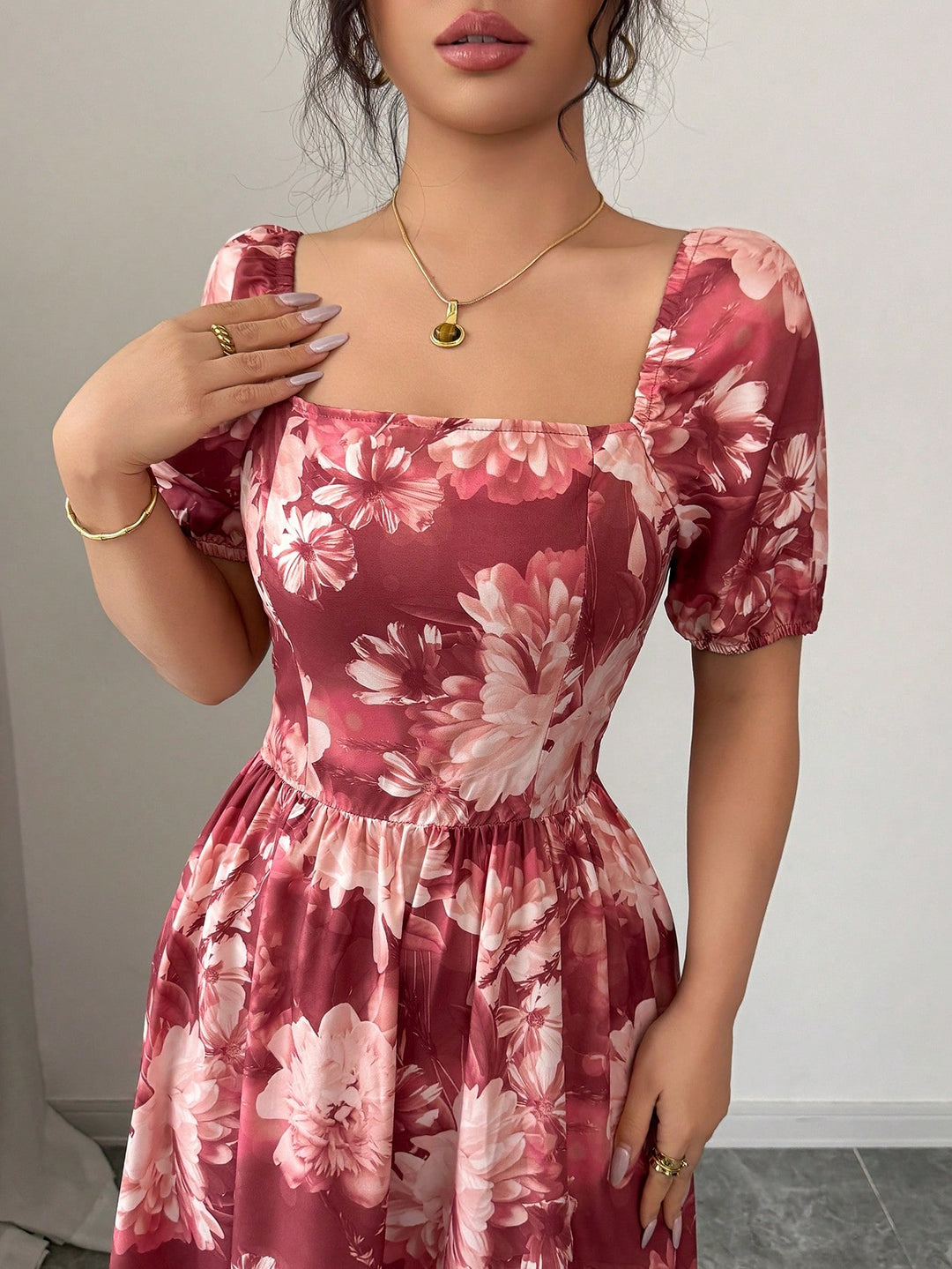 Rochie midi SHEIN, mix culori