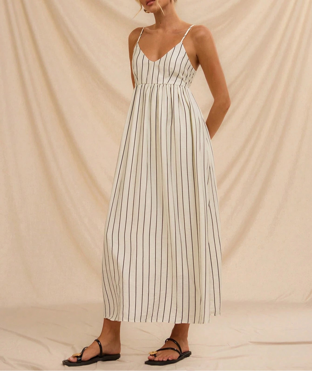 Rochie maxi Shein, crem