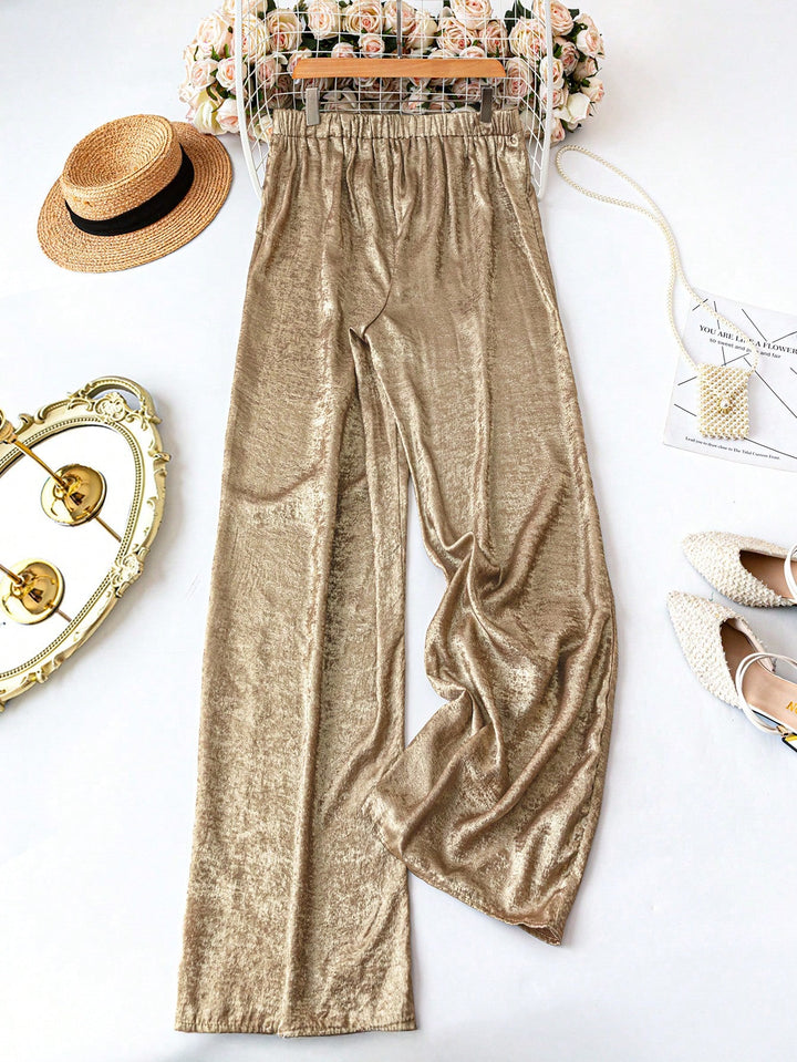 Pantaloni Shein, auriu